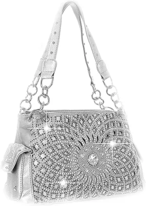 Star Flower Concealed Carry Purse Rhinestone Western Handbag