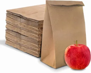Stock Your Home 4 Lb Kraft Brown Paper Lunch Bags (250 Count) - Bulk Disposable Lunch Sacks, Small Size Blank Bag for Kids, Good for a Snack, Sandwich, Grocery Food, and Arts & Crafts Projects