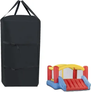 Storage Bag for Bounce House Inflatable, Portable Boun-cy House Storage Bag Kids Boun-cy Castle Bag Outdoor Ju-mp House Bags Black-27.5" D x 40" H