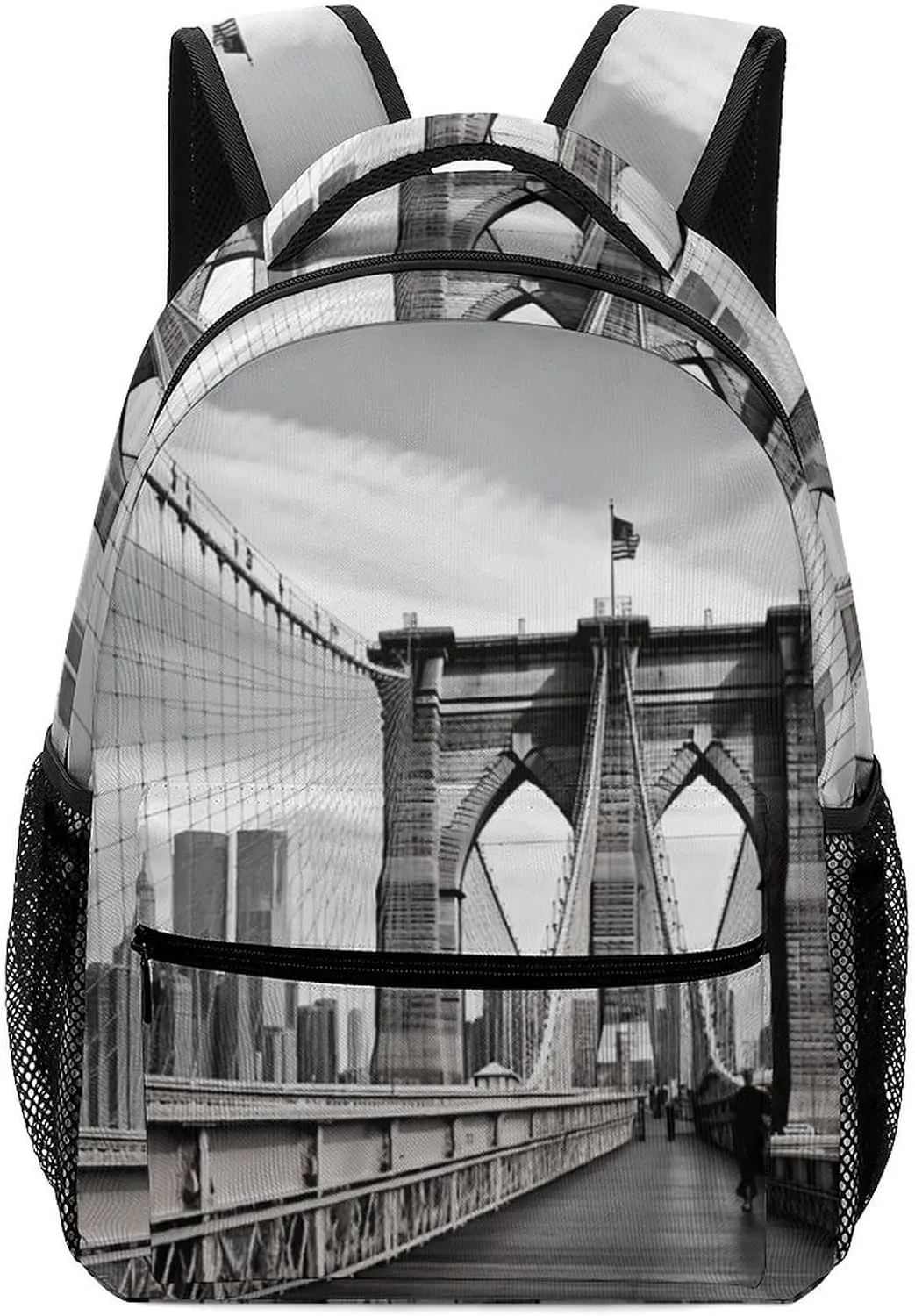 Stylish Backpack, Brooklyn Bridge Print Durable Backpack Travel Backpack Hiking Backpack Ergonomic Backpack Comfortable Backpack, Style