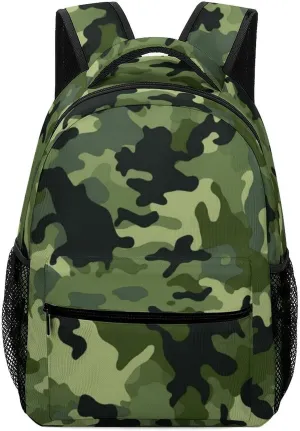 Stylish Backpack, Camo Green Print Durable Backpack Travel Backpack Hiking Backpack Ergonomic Backpack Comfortable Backpack, Style