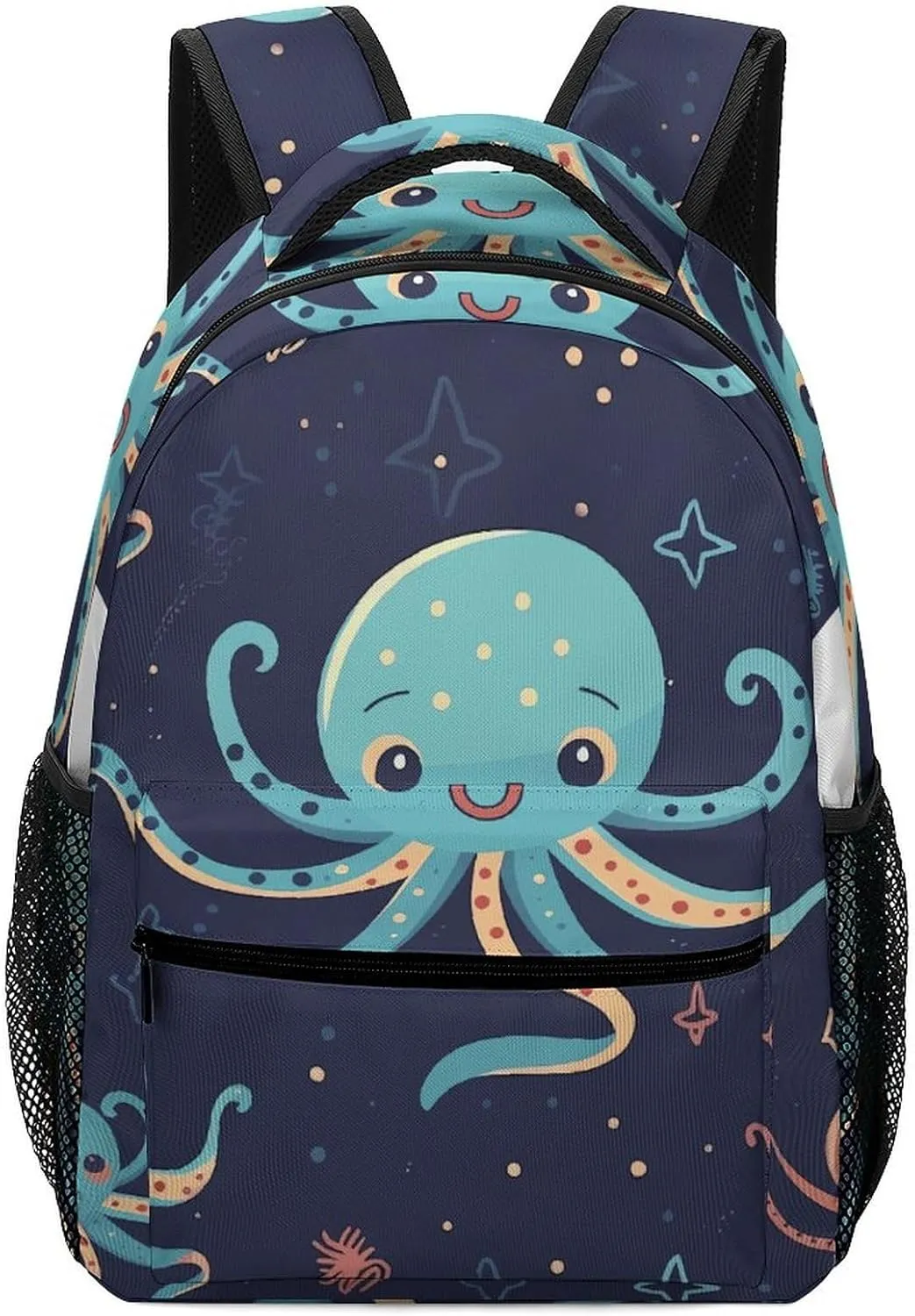 Stylish Backpack, Cartoon Octopus Print Durable Backpack Travel Backpack Hiking Backpack Ergonomic Backpack Comfortable Backpack