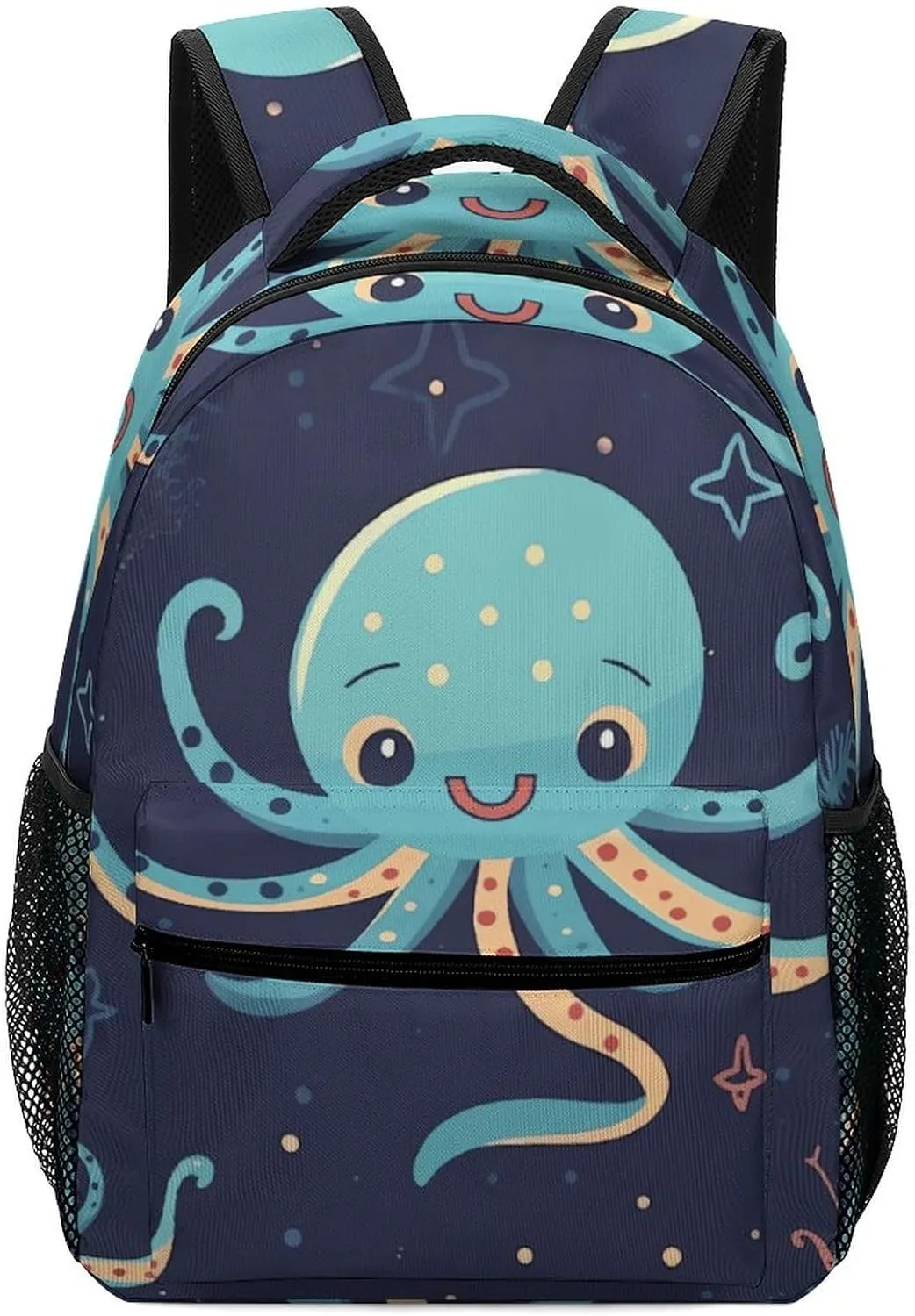 Stylish Backpack, Cartoon Octopus Print Durable Backpack Travel Backpack Hiking Backpack Ergonomic Backpack Comfortable Backpack
