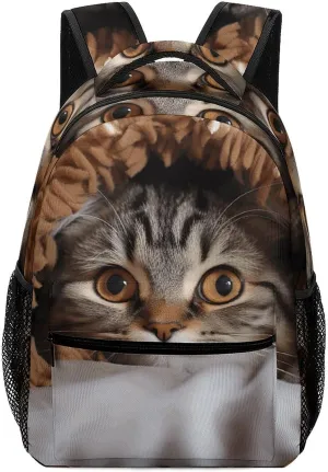 Stylish Backpack, Cat Under Blanket Print Durable Backpack Travel Backpack Hiking Backpack Ergonomic Backpack Comfortable Backpack