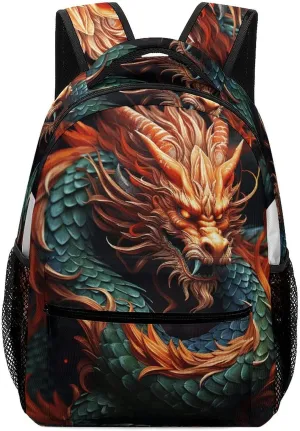 Stylish Backpack, Chinese Dragon Print Durable Backpack Travel Backpack Hiking Backpack Ergonomic Backpack Comfortable Backpack