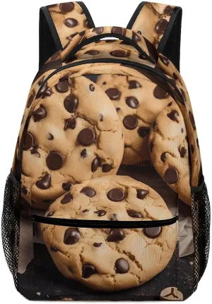 Stylish Backpack, Chocolate Chip Biscuit Print Durable Backpack Travel Backpack Hiking Backpack Ergonomic Backpack Comfortable Backpack, Style