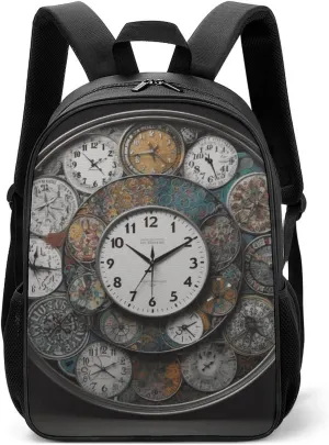 Stylish Backpack, Clock Art Print Durable Backpack Travel Backpack Hiking Backpack Ergonomic Backpack Comfortable Backpack