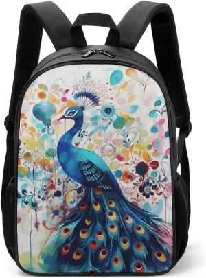 Stylish Backpack, Color Peacock Print Durable Backpack Travel Backpack Hiking Backpack Ergonomic Backpack Comfortable Backpack