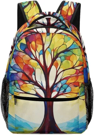 Stylish Backpack, Colorful Tree of Life Print Durable Backpack Travel Backpack Hiking Backpack Ergonomic Backpack Comfortable Backpack