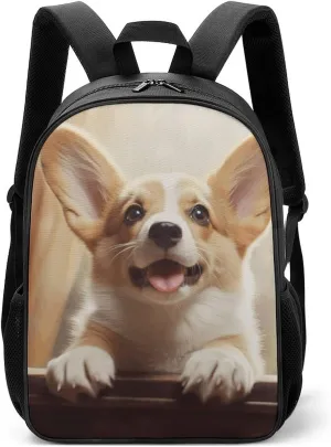 Stylish Backpack, Cute Corgi Print Durable Backpack Travel Backpack Hiking Backpack Ergonomic Backpack Comfortable Backpack, Style