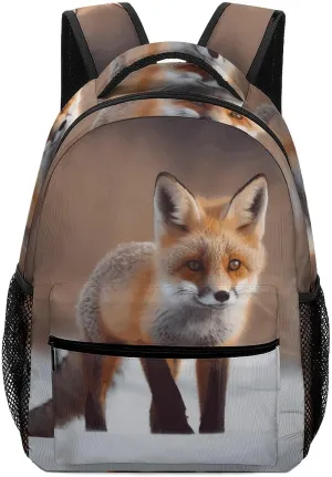 Stylish Backpack, Cute Fox Print Durable Backpack Travel Backpack Hiking Backpack Ergonomic Backpack Comfortable Backpack