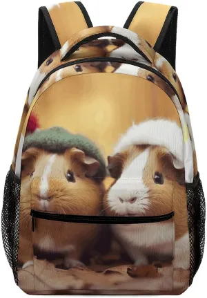 Stylish Backpack, Cute Guinea Pigs Print Durable Backpack Travel Backpack Hiking Backpack Ergonomic Backpack Comfortable Backpack