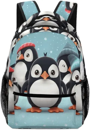 Stylish Backpack, Cute Penguins Print Durable Backpack Travel Backpack Hiking Backpack Ergonomic Backpack Comfortable Backpack