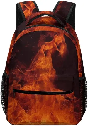 Stylish Backpack, Dancing Fire Print Durable Backpack Travel Backpack Hiking Backpack Ergonomic Backpack Comfortable Backpack