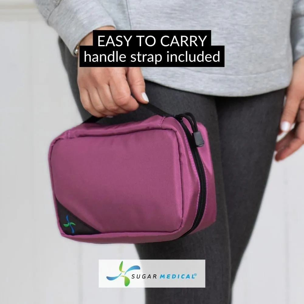 Sugar Medical Insulated Diabetes Organizer | Diabetes Supply Case | Diabetic Care Products | Diabetic Supplies Travel Case | Insulin Pen Case | Glucose Meter Case