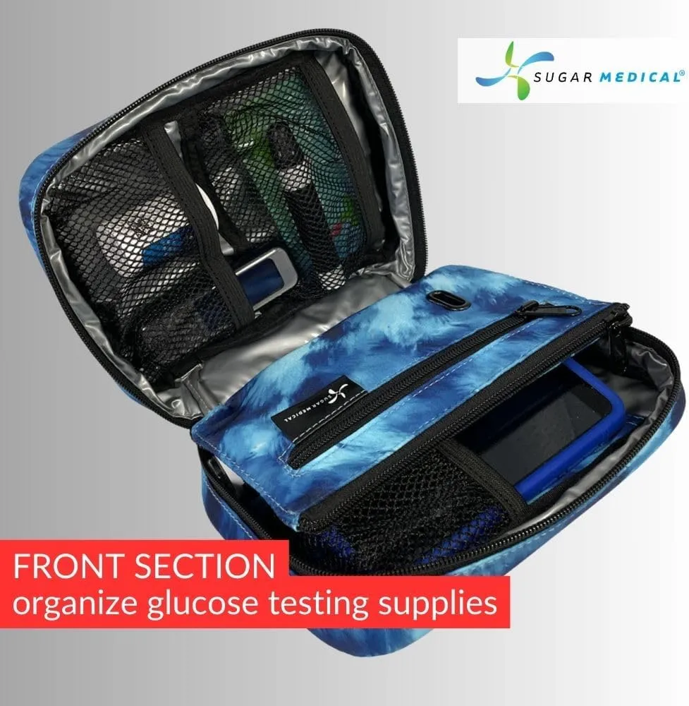 Sugar Medical Insulated Diabetes Organizer | Diabetes Supply Case | Diabetic Care Products | Diabetic Supplies Travel Case | Insulin Pen Case | Glucose Meter Case