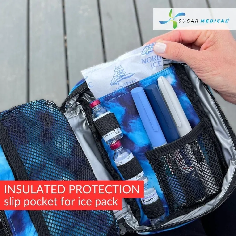 Sugar Medical Insulated Diabetes Organizer | Diabetes Supply Case | Diabetic Care Products | Diabetic Supplies Travel Case | Insulin Pen Case | Glucose Meter Case