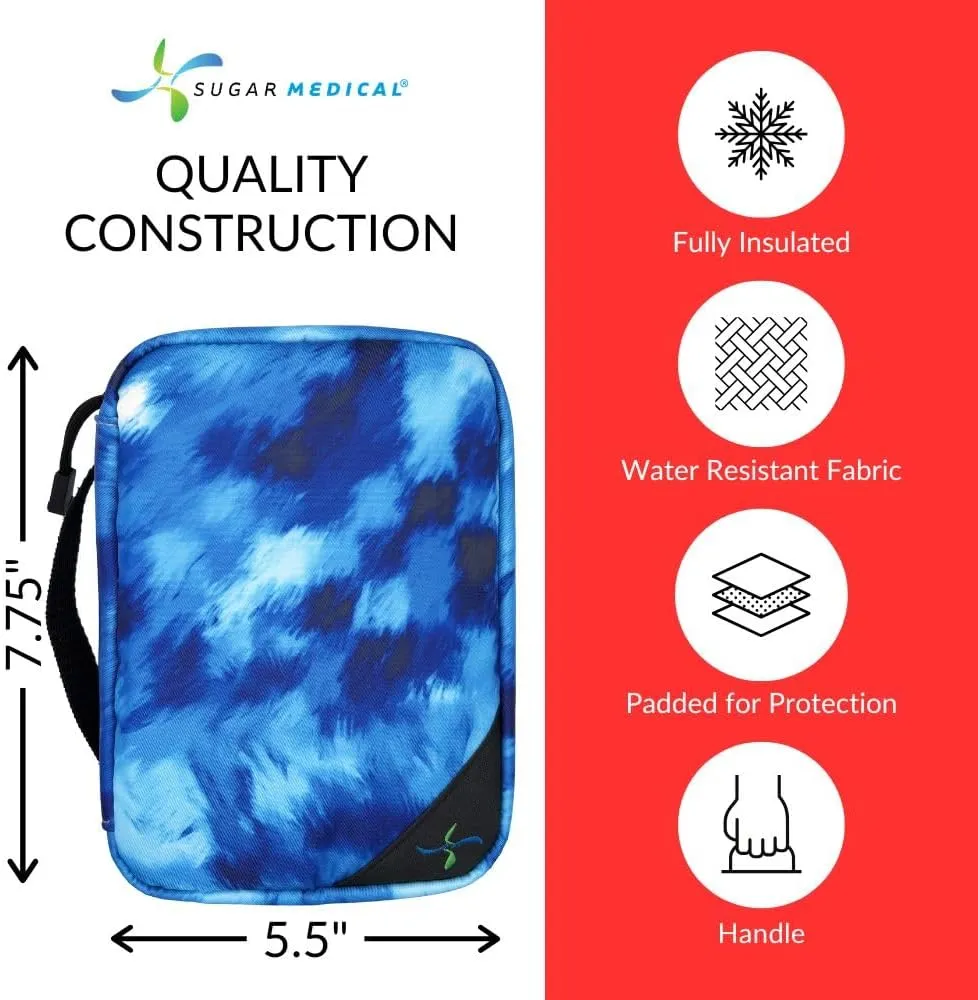Sugar Medical Insulated Diabetes Organizer | Diabetes Supply Case | Diabetic Care Products | Diabetic Supplies Travel Case | Insulin Pen Case | Glucose Meter Case