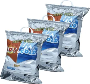 Superio Hot and Cold Insulated Bags for Food Delivery, Grocery Shopping Bags, Food Storage for Hot and Frozen Food for Travel, Disposable Cooler Bag, Reinforced Thermal Lunch Bag (3, 16"x19.25")
