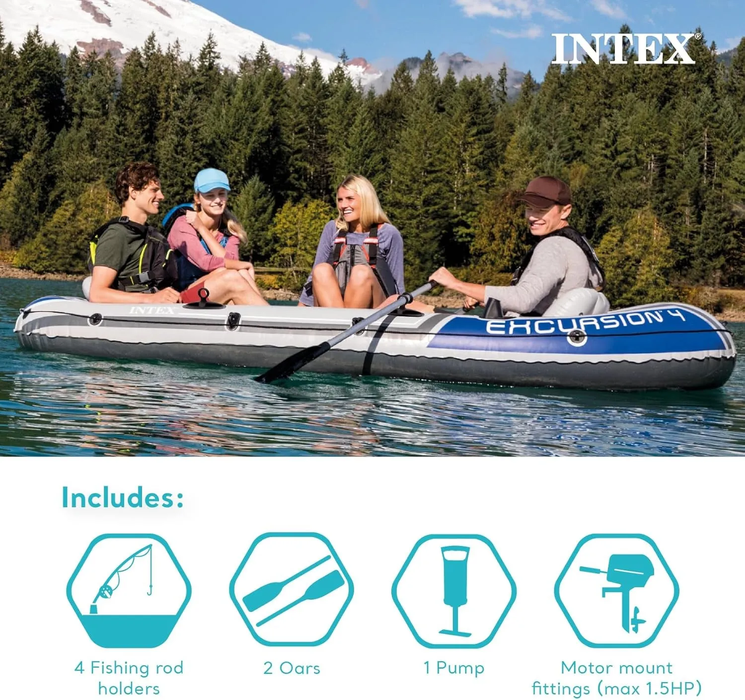 Supertough PVC Inflatable Boat with Fishing & Comfort Features