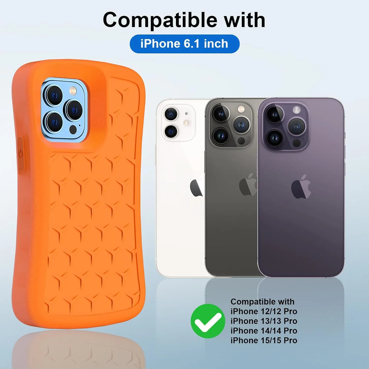 SUPFINE Floating Phone Case for iPhone 15/15 Pro/14/14 Pro/13/13 Pro/12/12 Pro EVA Foam Material Case with Waterproof Dry Bags and Lanyard,20FT Powerful Drop Protective Case 6.1 inch (Orange)