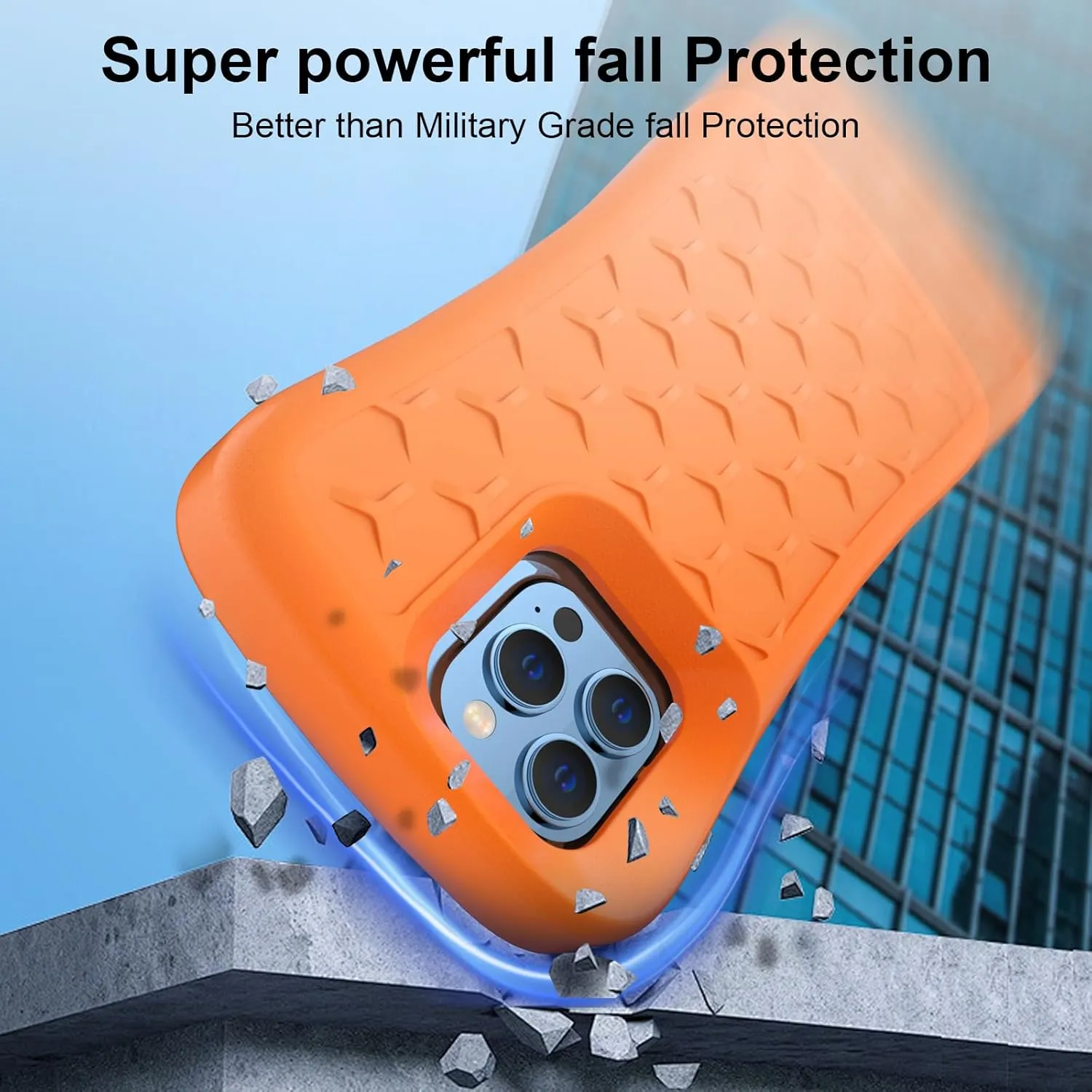 SUPFINE Floating Phone Case for iPhone 15/15 Pro/14/14 Pro/13/13 Pro/12/12 Pro EVA Foam Material Case with Waterproof Dry Bags and Lanyard,20FT Powerful Drop Protective Case 6.1 inch (Orange)