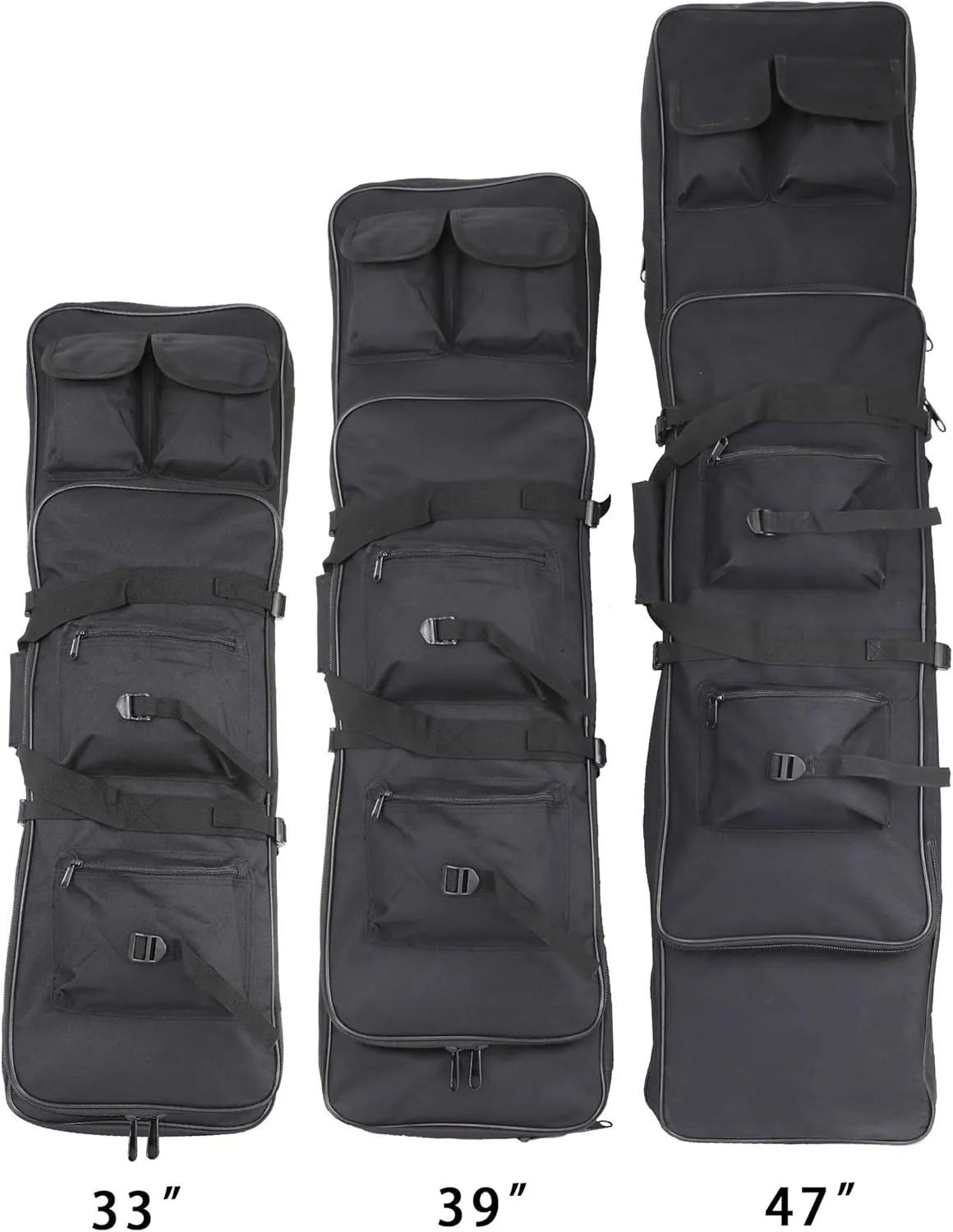 Sutekus Tactical Double Gun Case, Rifle Case, Padded Rifle Storage Backpack Integrated Pistol and Magazine Storage (3 Sizes)