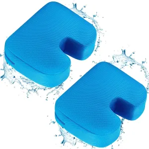 Suzile 2 Pcs Hot Tub Booster Seat Weighted Spa Bathtub Booster Inflatable Cushion Quick Dry Non Slip Bottom Portable Seat with 3D Air Mesh Cover Tub Accessory for Adult Indoor Outdoor(Blue)