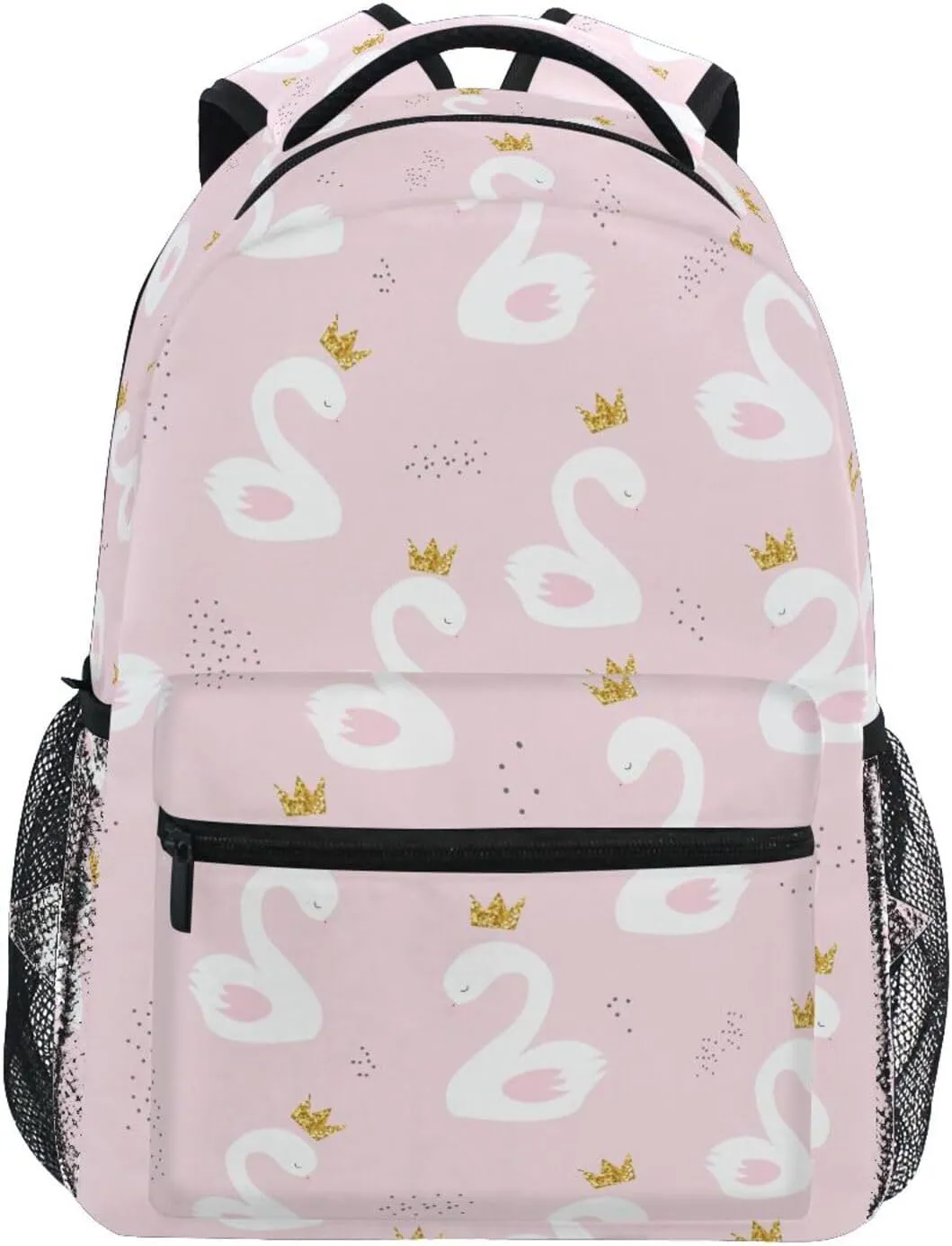 Swan Pattern Boys Girls Kids School Backpacks Bookbag, School Bag Daypack Travel Backpack