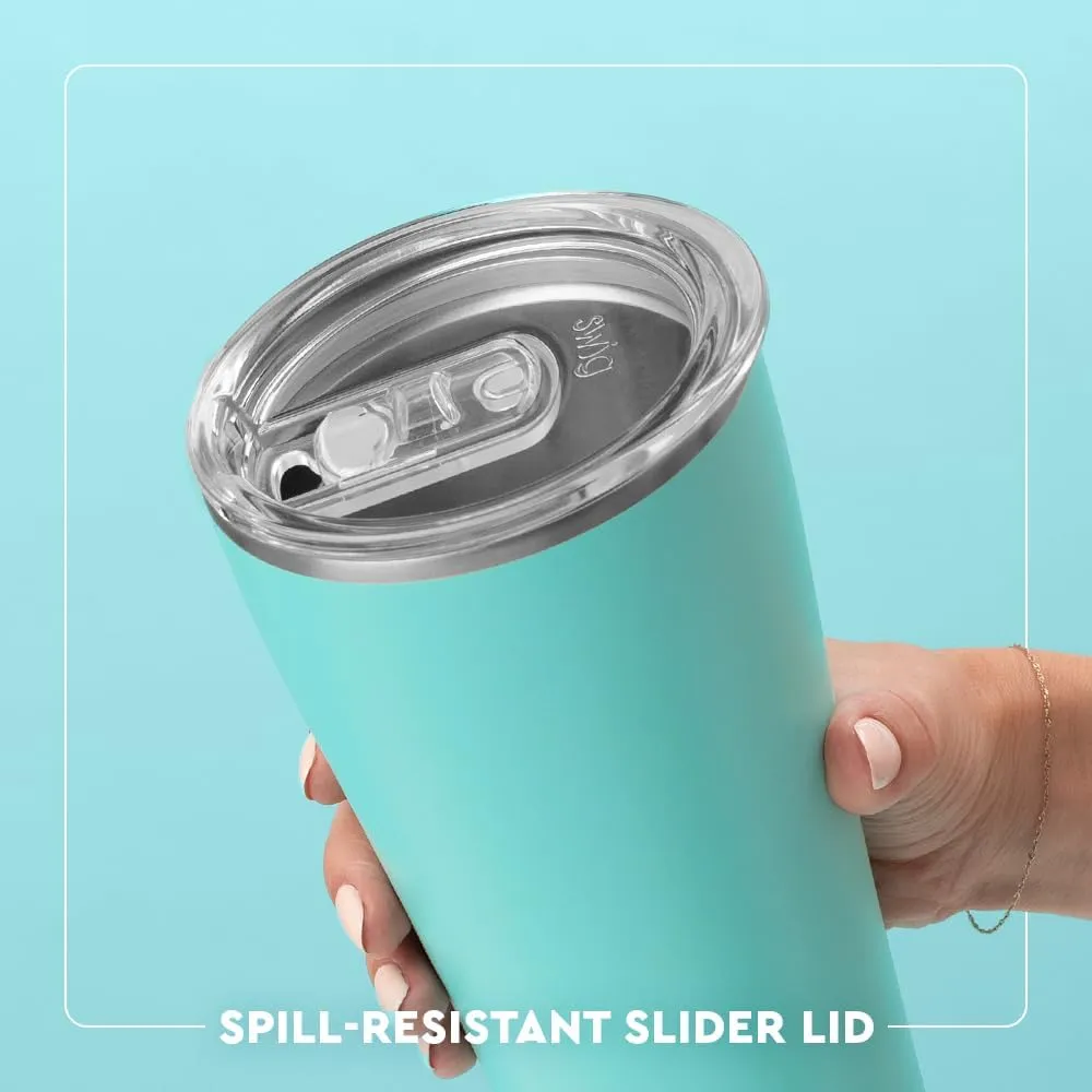 Swig Life 32oz Insulated Tumbler, Travel Coffee Tumbler with Lid, Cup Holder Friendly Travel Coffee Mug, Stainless Steel Thermos with Lid (Bourbon Barrel)