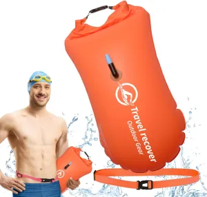 Swim Buoy Open Water - Swim Safety Float, Swimming Float Buoy | Swim Safety Float Drybag for Open Water,Swimming Buoy with Adjustable Waist Belt, Large Swimming Pool Buoy, Dry Bag for Adults for Open