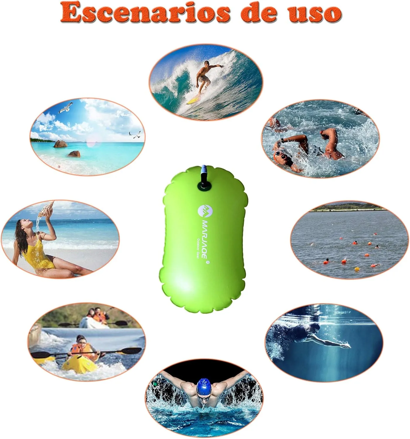 Swim Buoy Open Water, Swimming Life-Saving Drift Bag for Open Water Swimmers, Highly Visible Buoy Float for Safe Swim Training