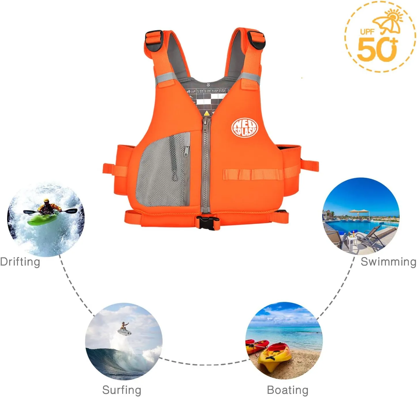 Swim Vest with Adjustable Safety Straps for Adults