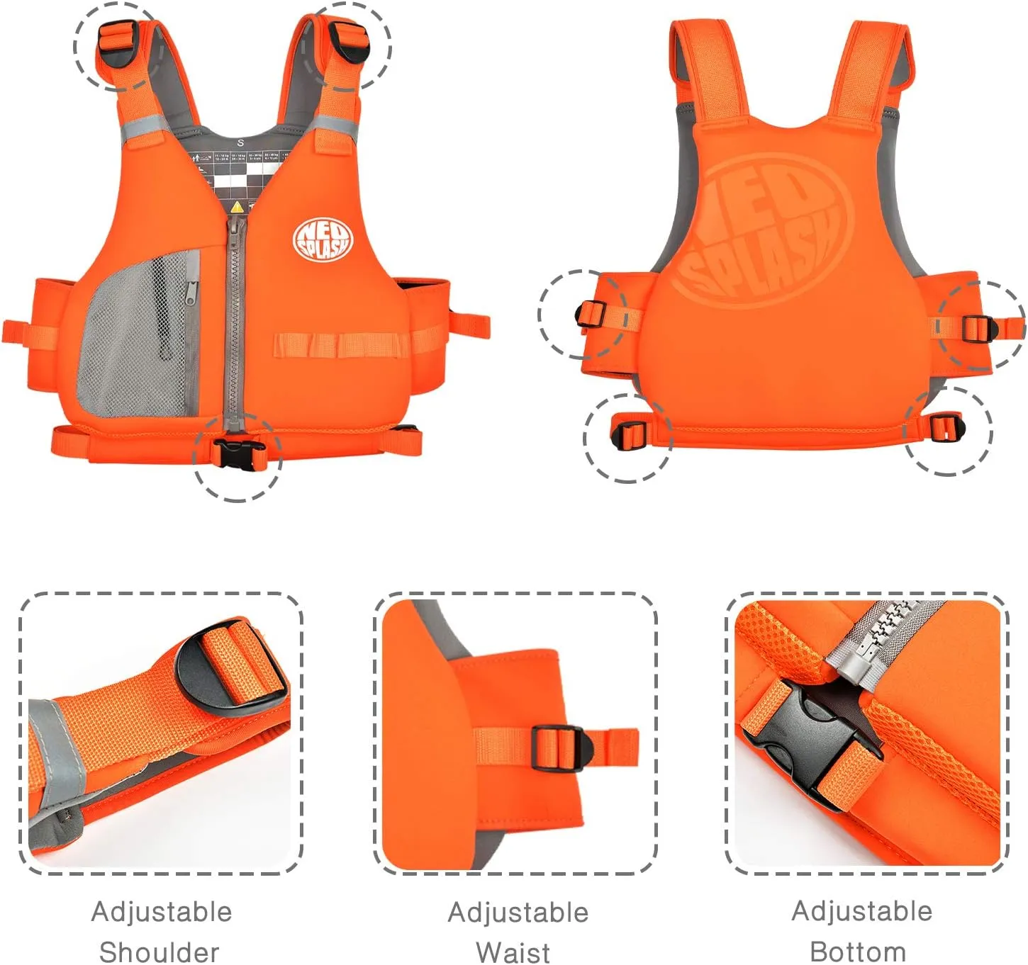 Swim Vest with Adjustable Safety Straps for Adults