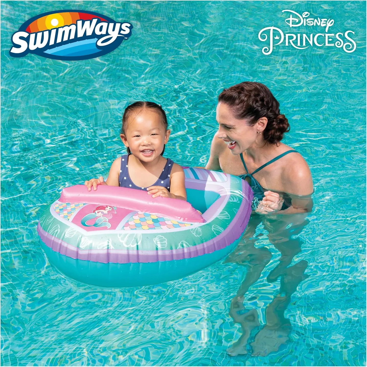 SwimWays Disney Princess Ariel Glitter Dive Wands Diving Toys 3 Pack, Bath Toys and Pool Party Supplies for Kids Ages 5 and Up, Styles May Vary