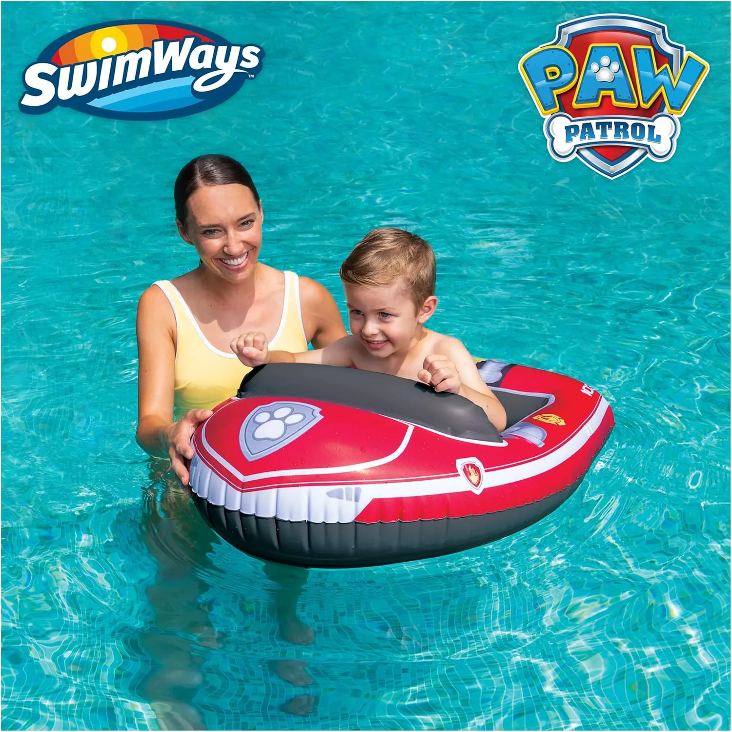 SwimWays Paw Patrol Paddlin' Pups Pool Toys & Outdoor Games, Bath Toys & Pool Party Supplies for Kids Aged 4 & Up, No Batteries Required, Skye