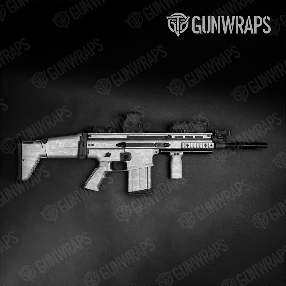 Tactical Digital Elite White Camo Gun Skin Vinyl Wrap