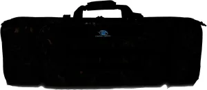 Tactical Double Gun Rifle Bag Backpack case with Handgun Pistol compartment, Lockable Zippers, Padded Carry Straps, 36 inch. (Black), BPbg1