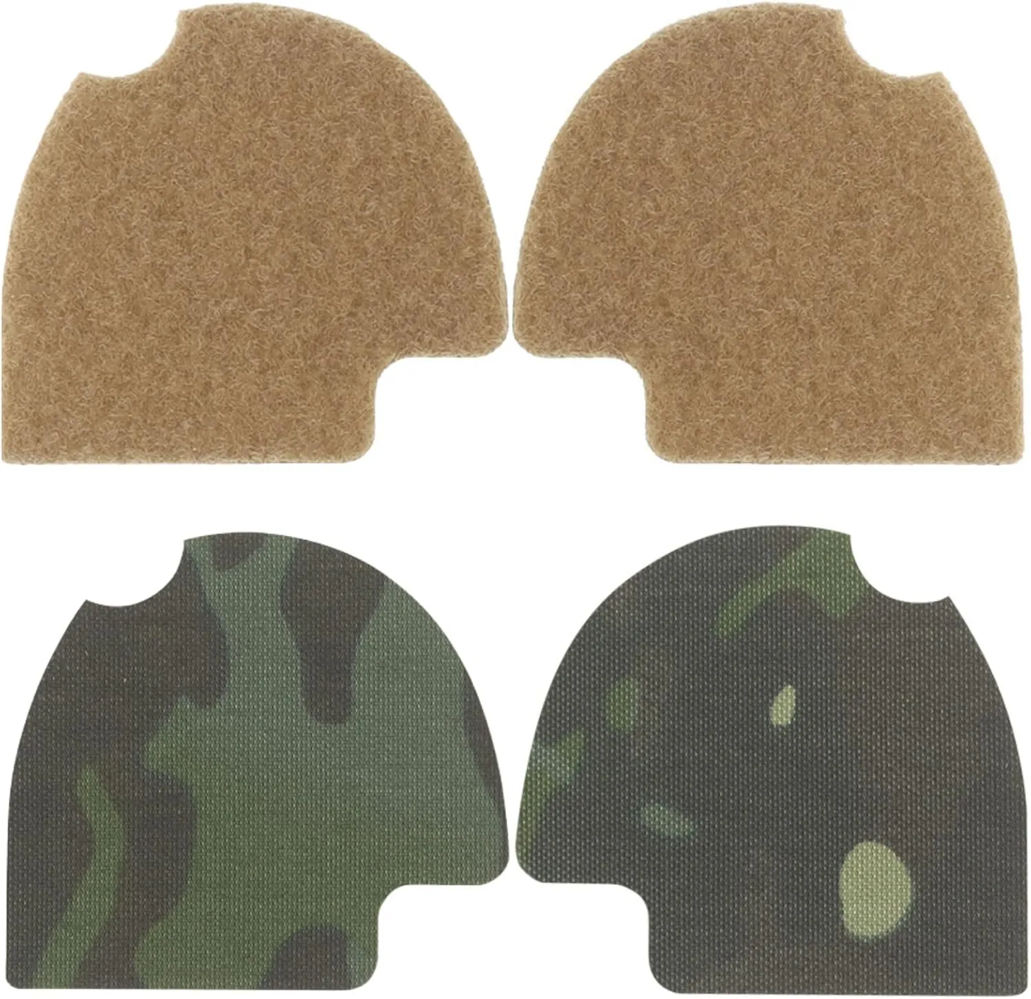 Tactical Headset Camo Hook Loop Patches Compatible for Peltor Comtac II/III/V/VI as PTT U-174/U Cable Ties Routing Organizer, Headset Mod Camouflage Kit (MCTP)