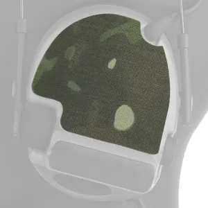 Tactical Headset Camo Hook Loop Patches Compatible for Peltor Comtac II/III/V/VI as PTT U-174/U Cable Ties Routing Organizer, Headset Mod Camouflage Kit (MCTP)
