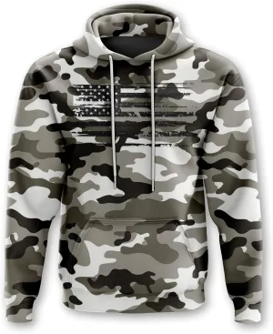 Tactical Pro Supply Patriotic Camo Flag Heavyweight Hoodies for Men and Women | Decorated in The USA