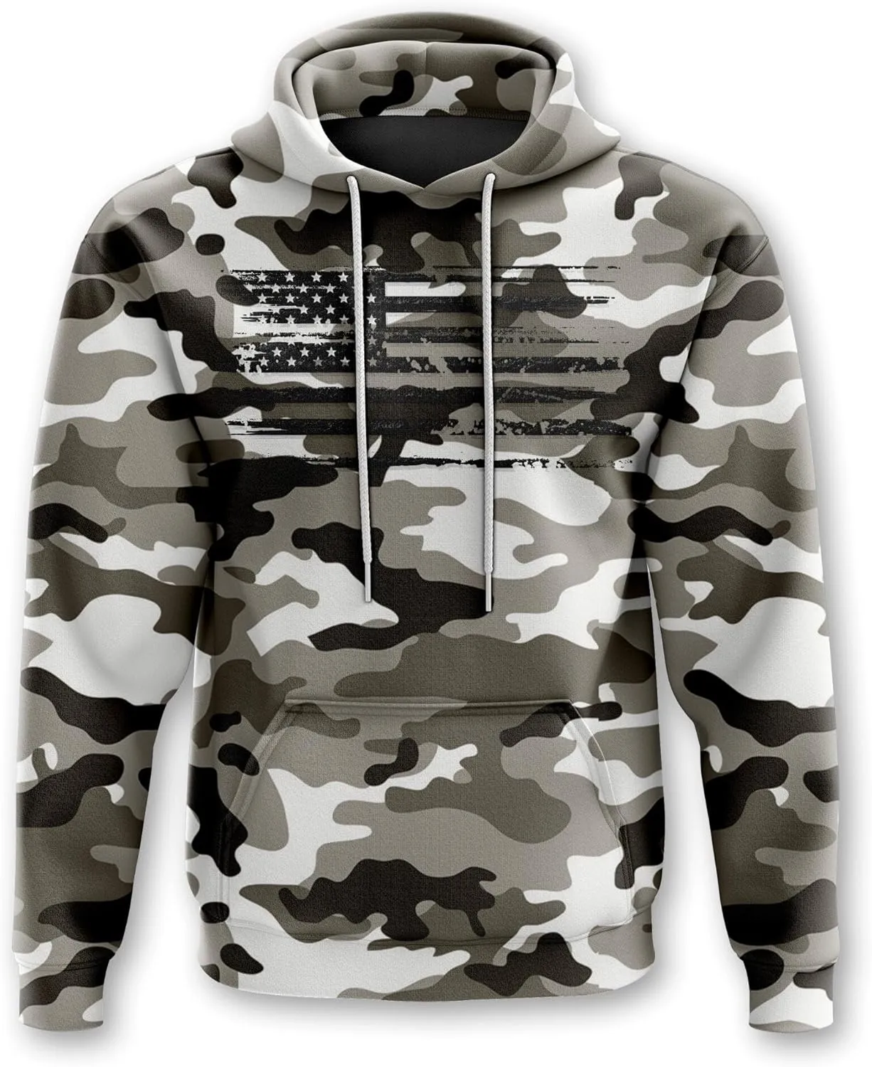 Tactical Pro Supply Patriotic Camo Flag Heavyweight Hoodies for Men and Women | Decorated in The USA