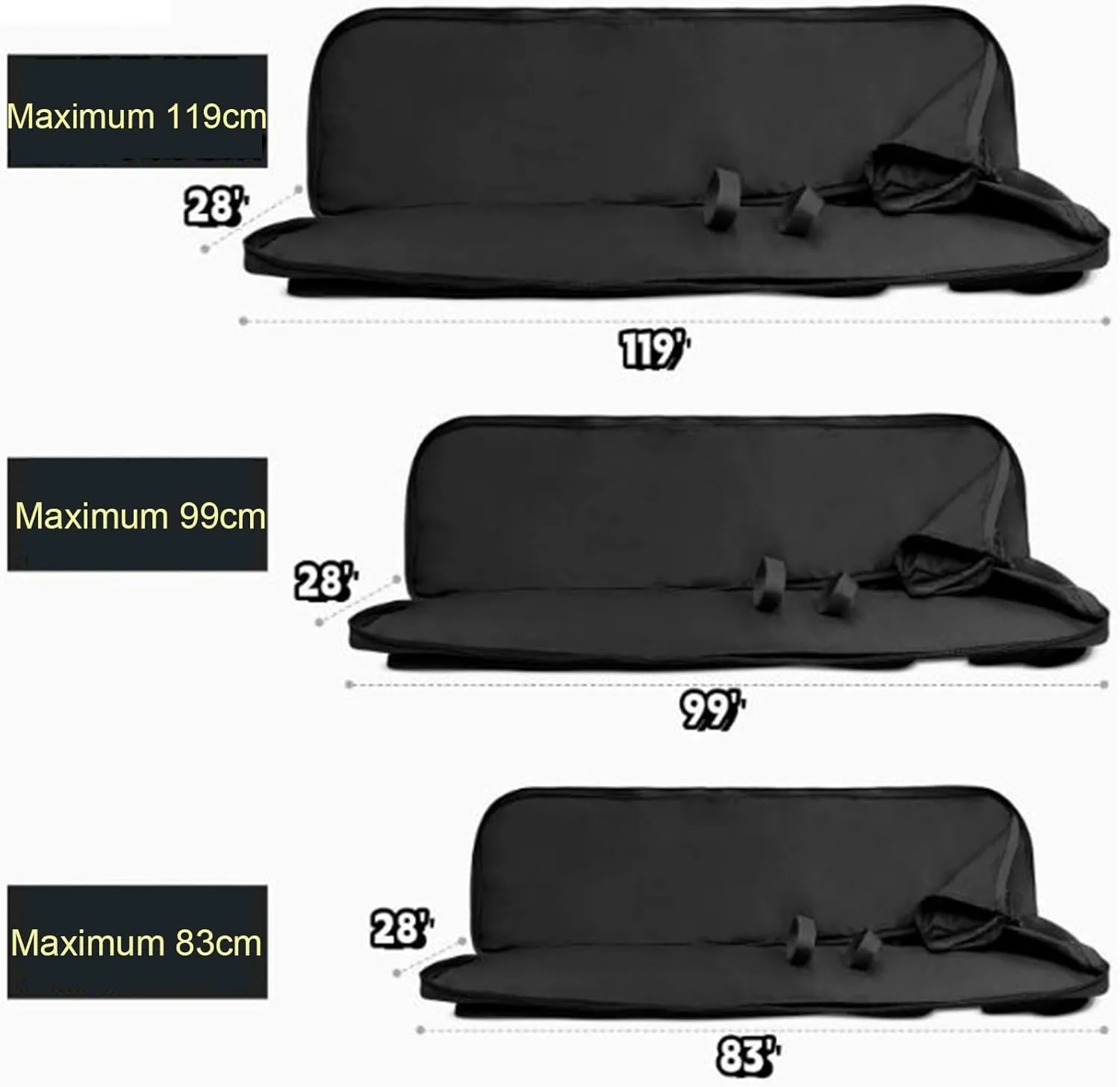 Tactical Rifle Bag Backpack, Soft Double Rifle Bag, Portable Long Rifle Bag, with Lockable Zipper and Backpack Strap, for Firearm Storage and Transportation