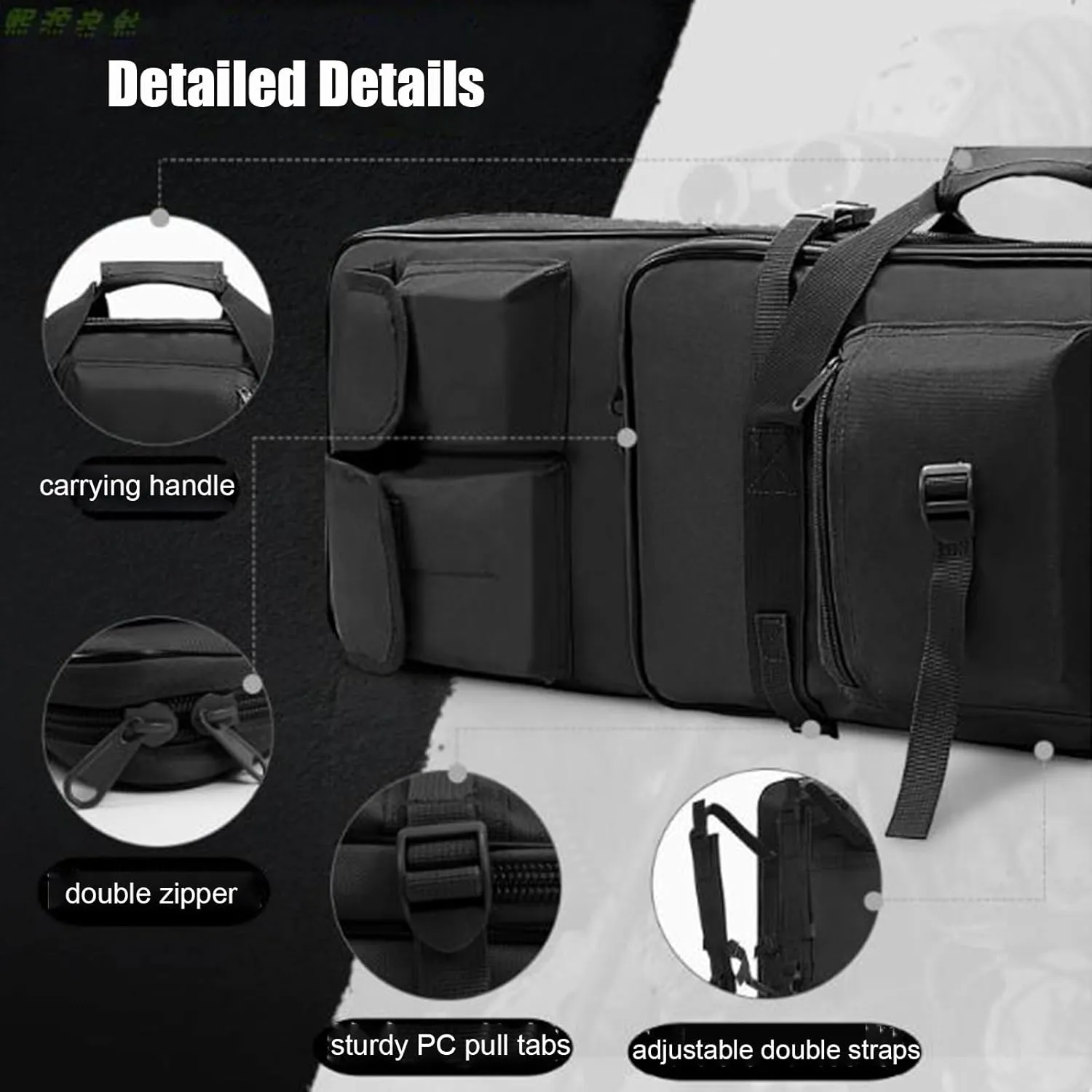 Tactical Rifle Bag Backpack, Soft Double Rifle Bag, Portable Long Rifle Bag, with Lockable Zipper and Backpack Strap, for Firearm Storage and Transportation