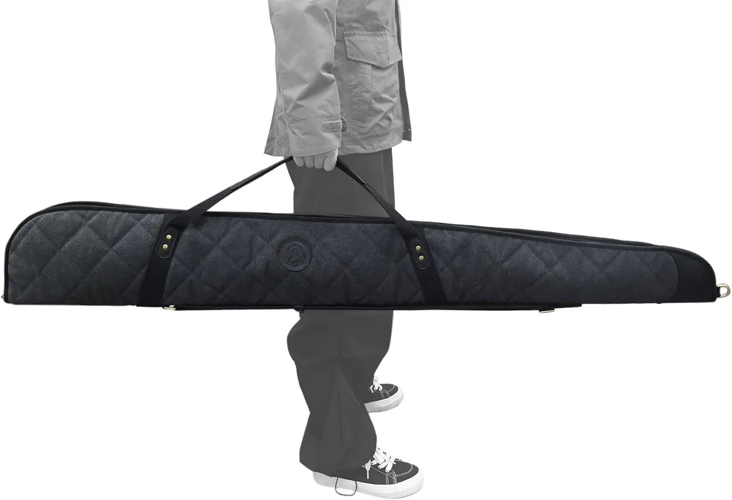 Tas Trost Scoped Rifle Soft Case 41“& 55” Long Gun Bag, Canvas Leather Shotgun Case Protector