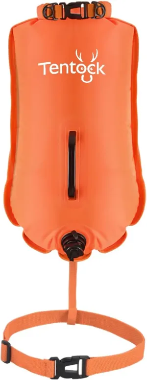 Tentock Swim Buoy Swimming Tow Float Dry Bag 28L with Adjustable Belt High Visibility for Open Water Swimmers, Triathletes