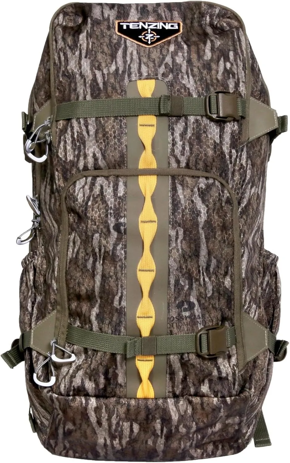 TENZING 1200 Whitetail Day Pack, Mossy Oak Bottomlands | Hydration Bladder Compatible Ultra-Durable Camo Hunting Backpack with 4 Compartments & 11 Pockets