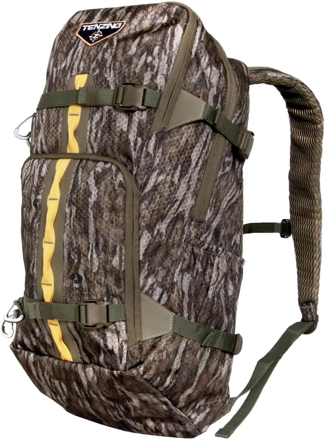 TENZING 1200 Whitetail Day Pack, Mossy Oak Bottomlands | Hydration Bladder Compatible Ultra-Durable Camo Hunting Backpack with 4 Compartments & 11 Pockets