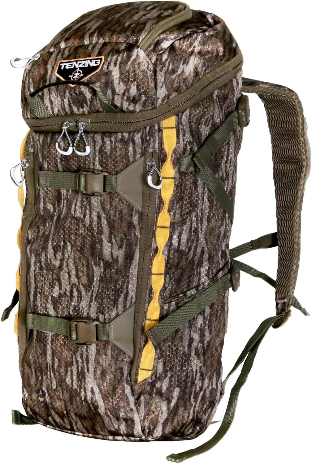 TENZING 1500 Whitetail Day Pack, Olive Green, Ultra-Durable Hunting Backpack with 4 Compartments & 10 Organizational Pockets Camo Backpack for Hunting Gear and Equipment