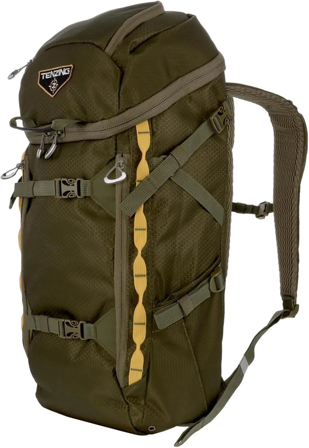 TENZING Unisex Adult Whitetail Day Pack Ultra-Durable Hunting Backpack with 4 Compartments & 10 Organizational Pockets, Olive Green